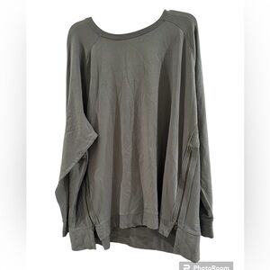 Zuda Oversized Olive Tunic Sweater Size 4X
